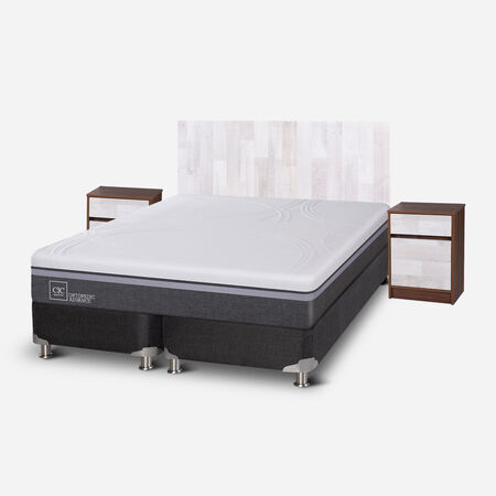 Box Spring King Ortopedic Advance 5 Zonas + Set Legno