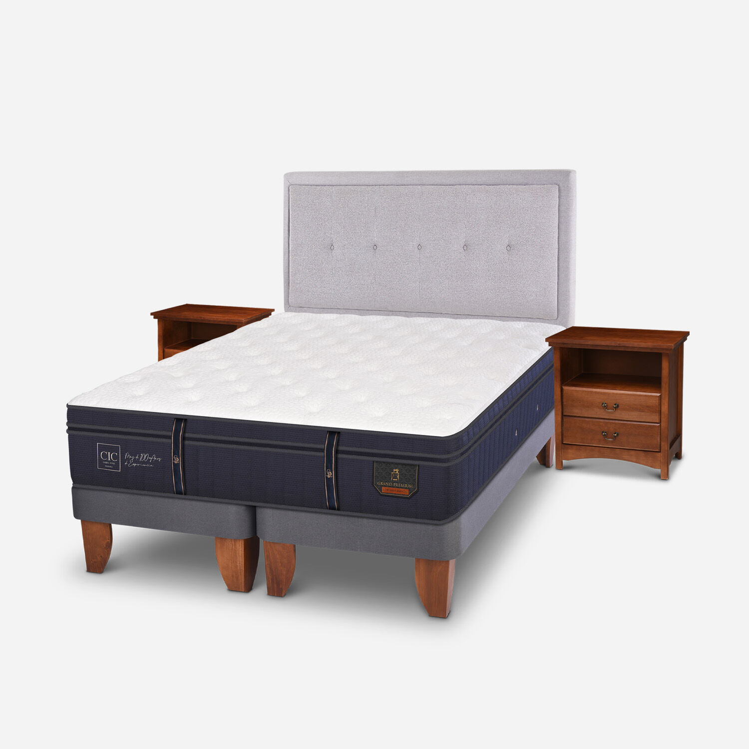 Cama Europea King Grand Premium + Set Ganges