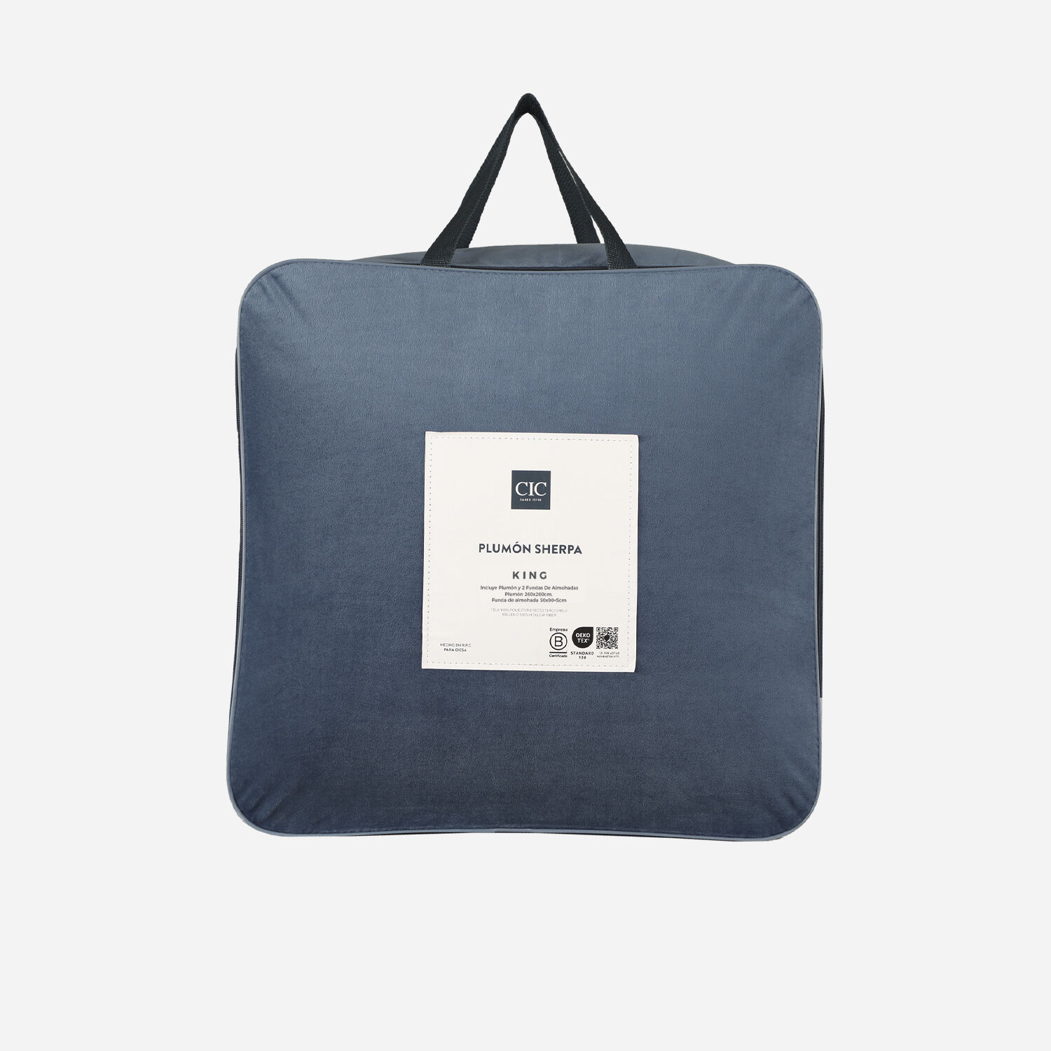 Plum&oacute;n King Sherpa Azul