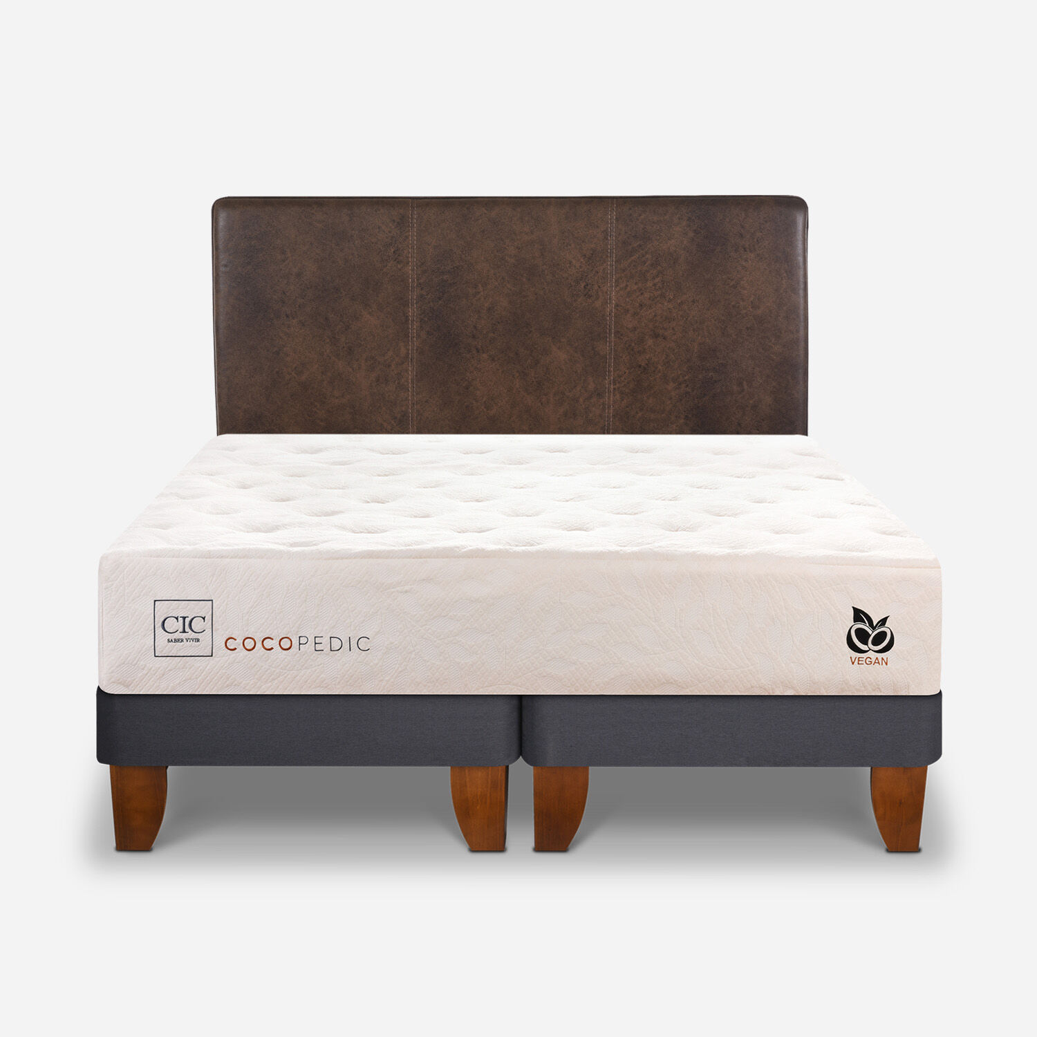 Cama Europea King Cocopedic + Respaldo Baker