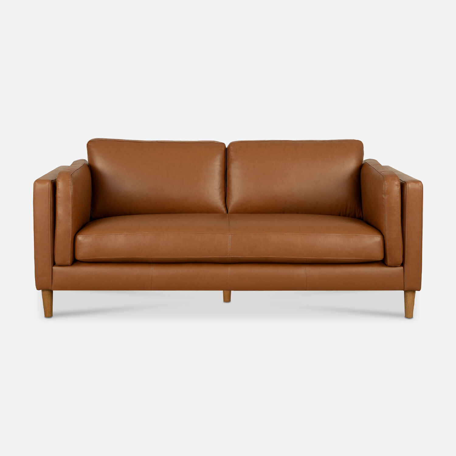 Sof&aacute; 3 Cuerpos Cuero Livorno Caramelo