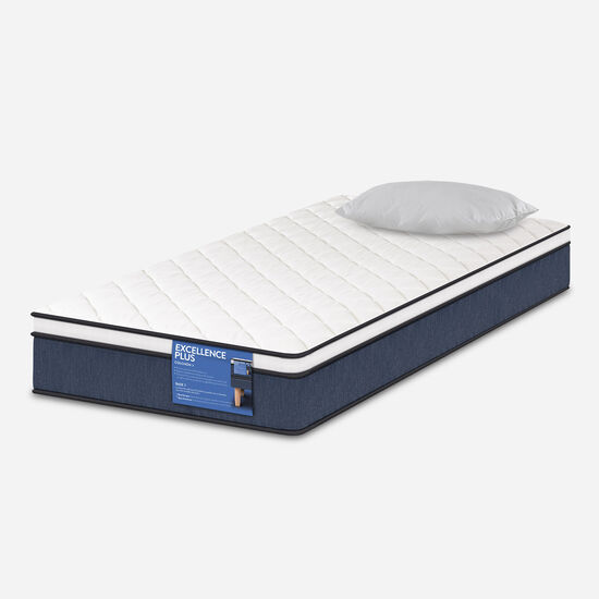 Colchón 1 Plaza Excellence Plus 90x200 + Almohada