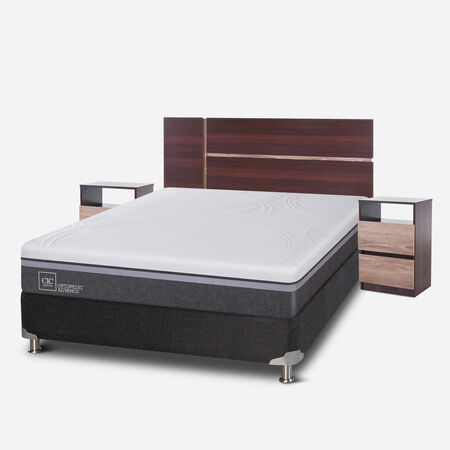 Box Spring 2 Plazas Ortopedic Advance Base Normal 5 Zonas + Set Enio