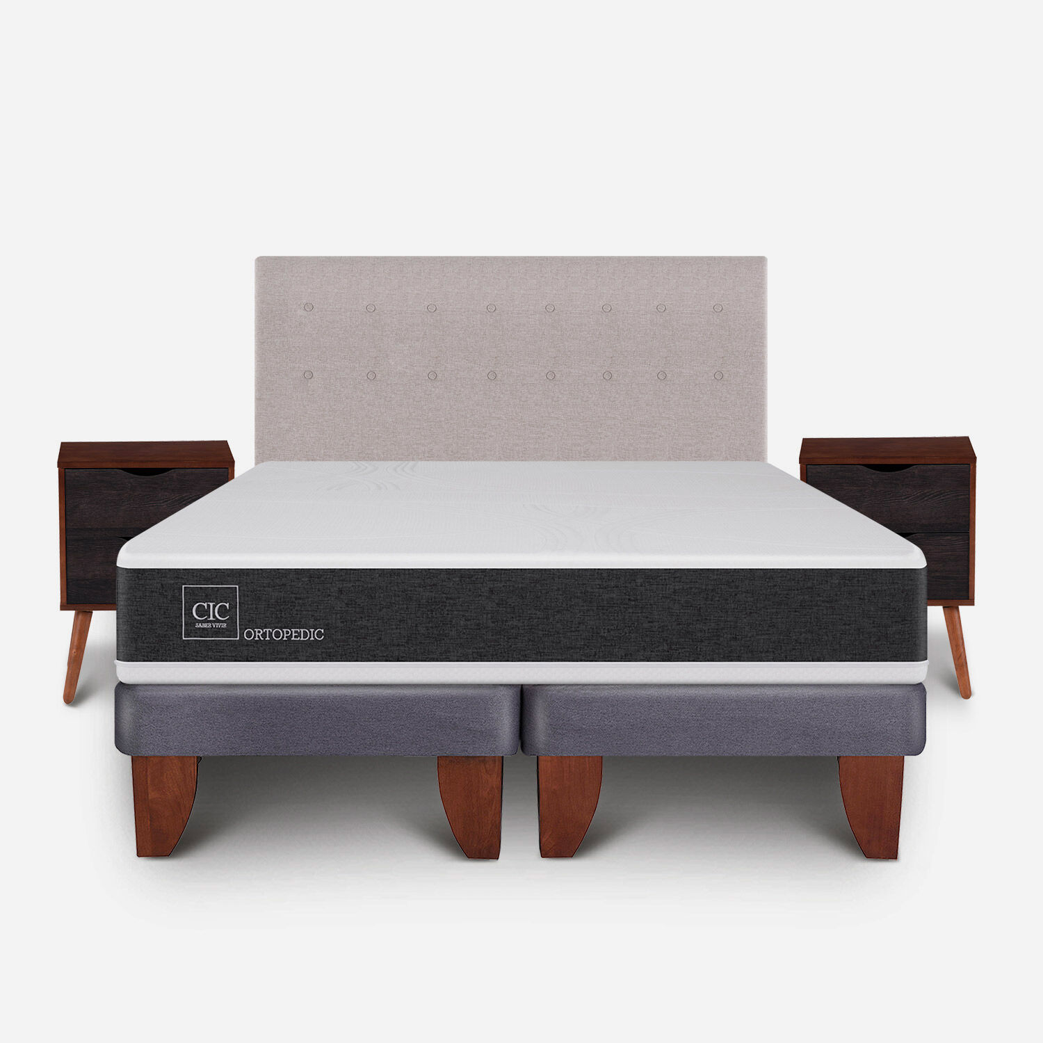 Cama Europea King Ortopedic + Set Tigris