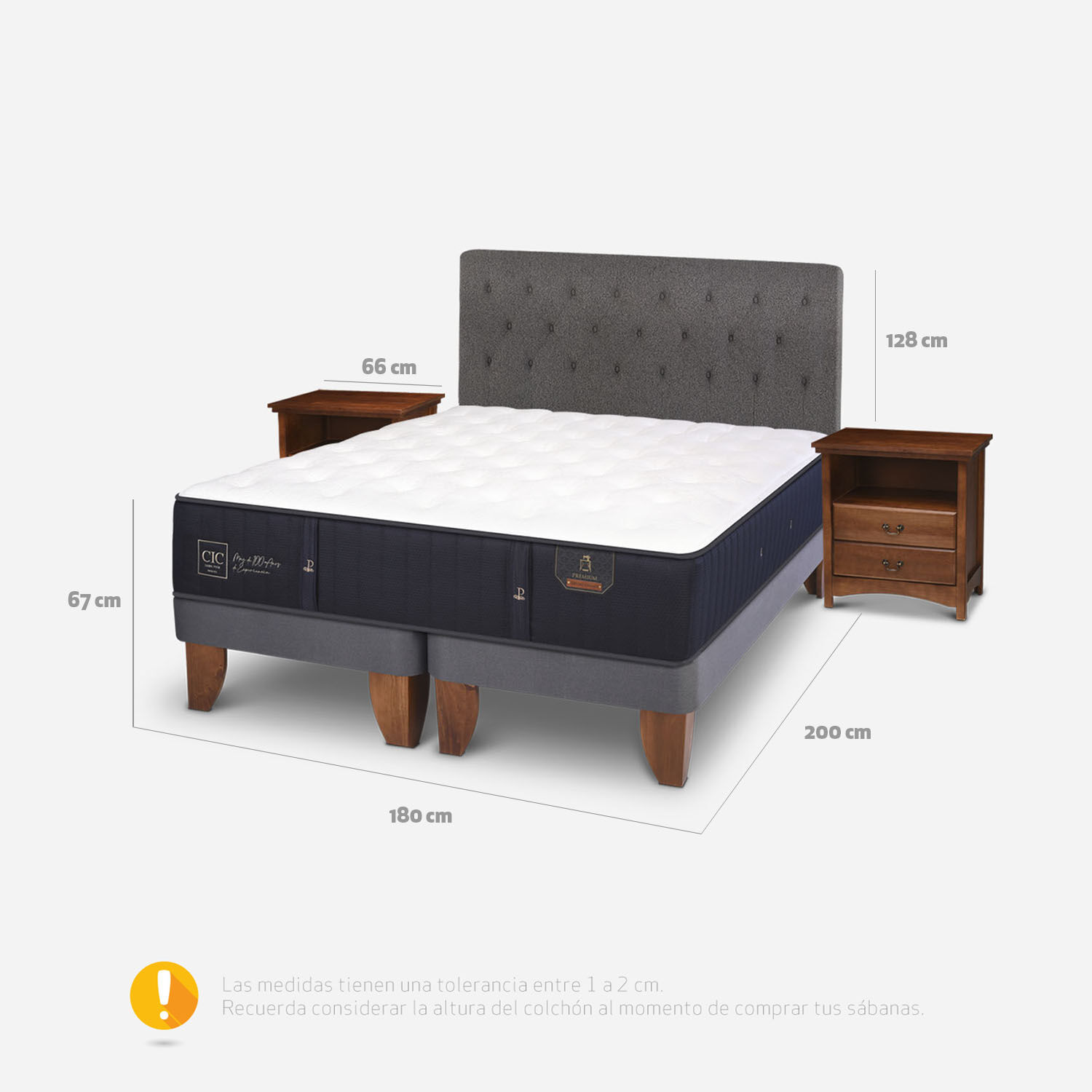 Cama Europea King Premium + Set Kavery