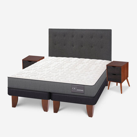 Cama Europea 2 Plazas Anatomic Base Dividida + Set &Eacute;ufrates