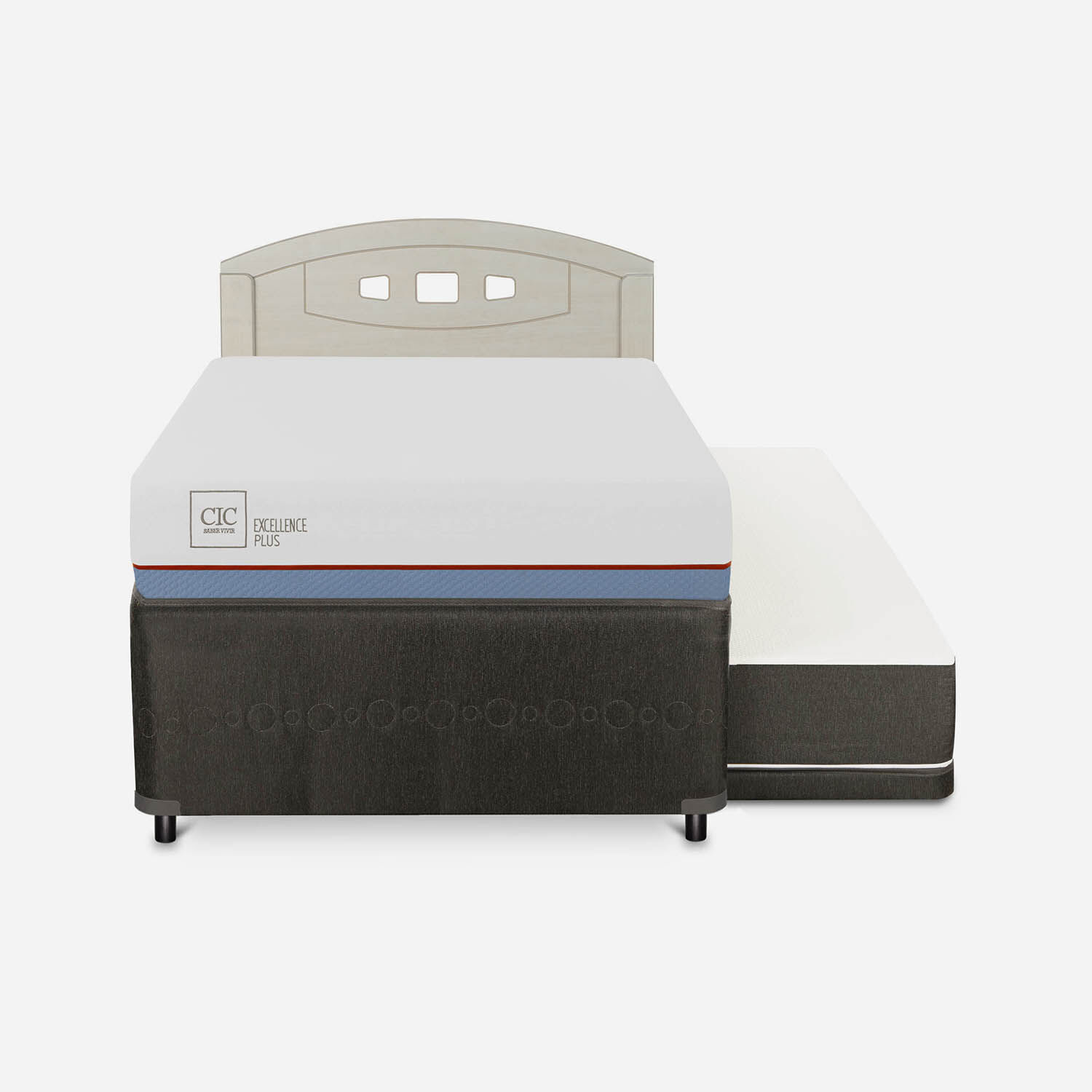 Cama Nido Diván Excellence Plus + Respaldo Gales Alpino