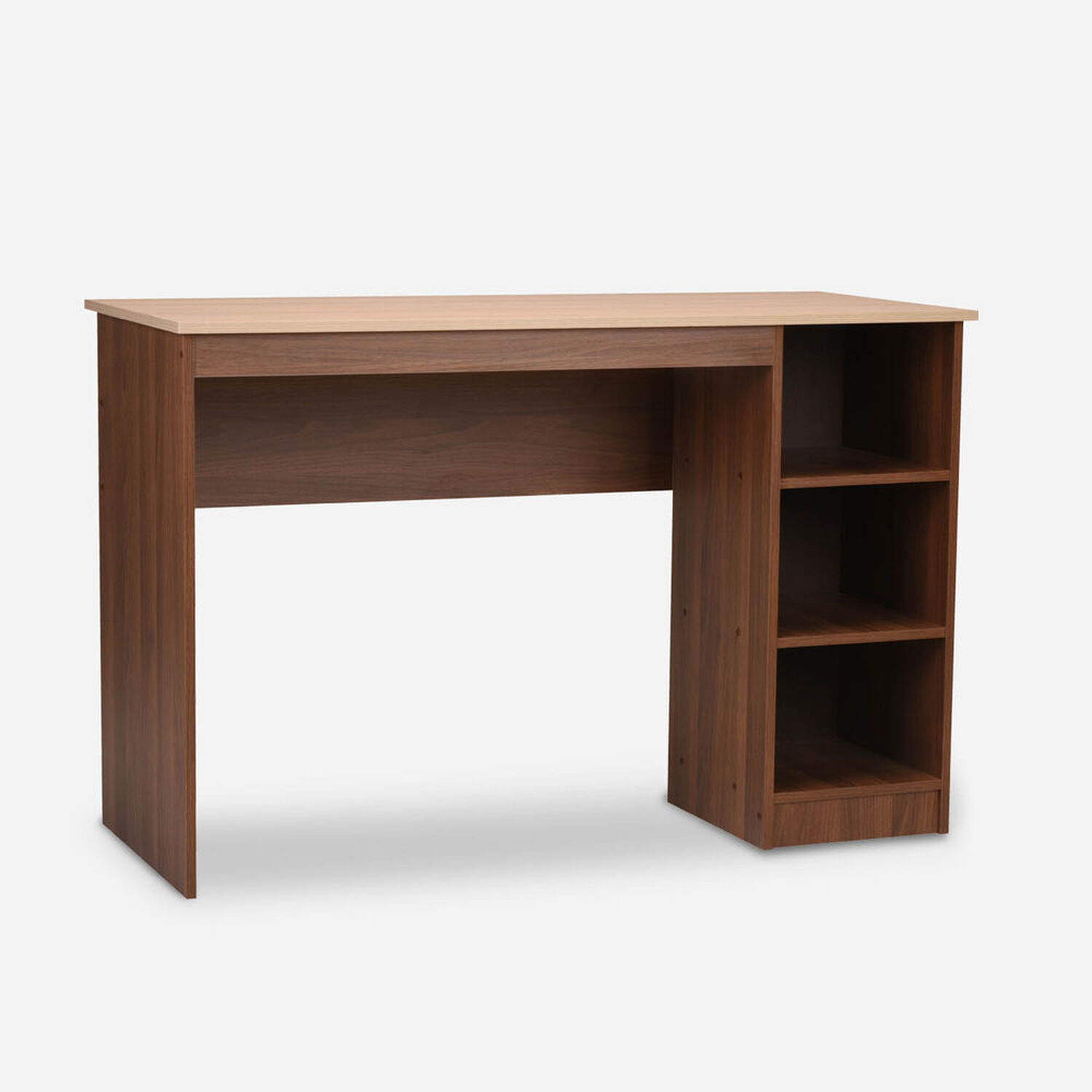 Escritorio 2 Repisas Olmo Alpino Nogal Amaz&oacute;nico