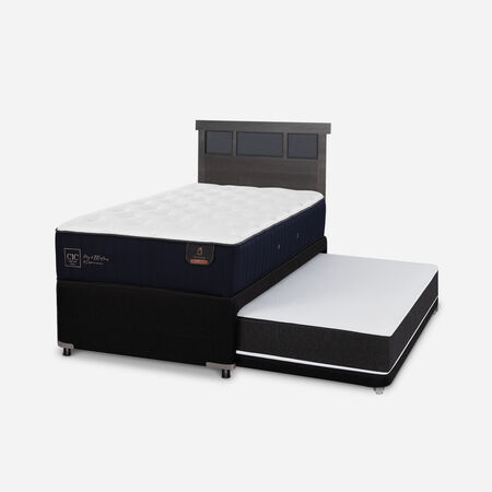 Cama Nido Div&aacute;n Premium + Respaldo Dubl&iacute;n Gris