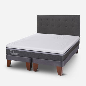 Cama Europea 2 Plazas Ortopedic Advance Base Dividida + Respaldo &Eacute;ufrates