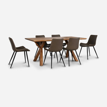 Comedor 6 Sillas Sora Gris