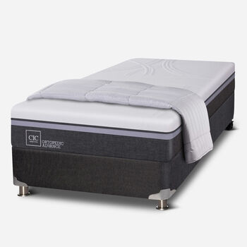 Box Spring 1.5 Plazas Ortopedic Advance 5 Zonas + Plumón