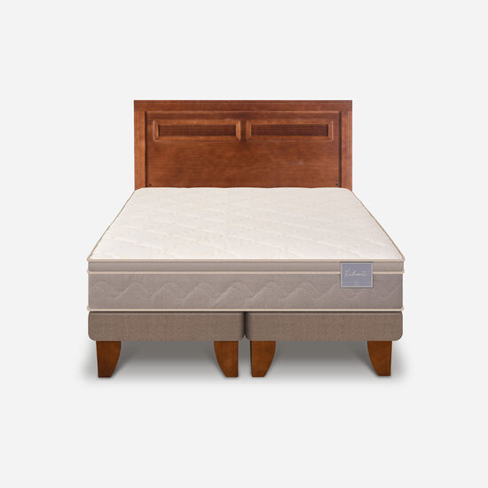 Cama Europea 2 Plazas Base Dividida Rilassati + Respaldo Milán