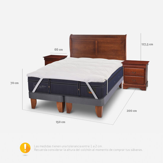 Cama Europea King Grand Premium + Set Miró + Topper