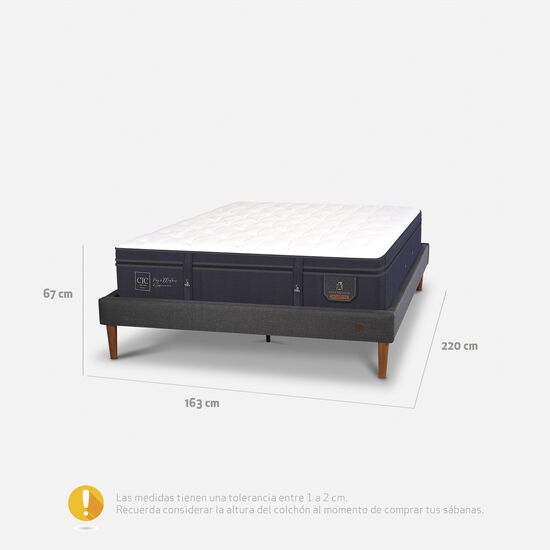 Cama Europea Curve 2 Plazas Super Premium