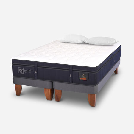 Cama Europea King Super Premium + Almohadas Viscoel&aacute;sticas