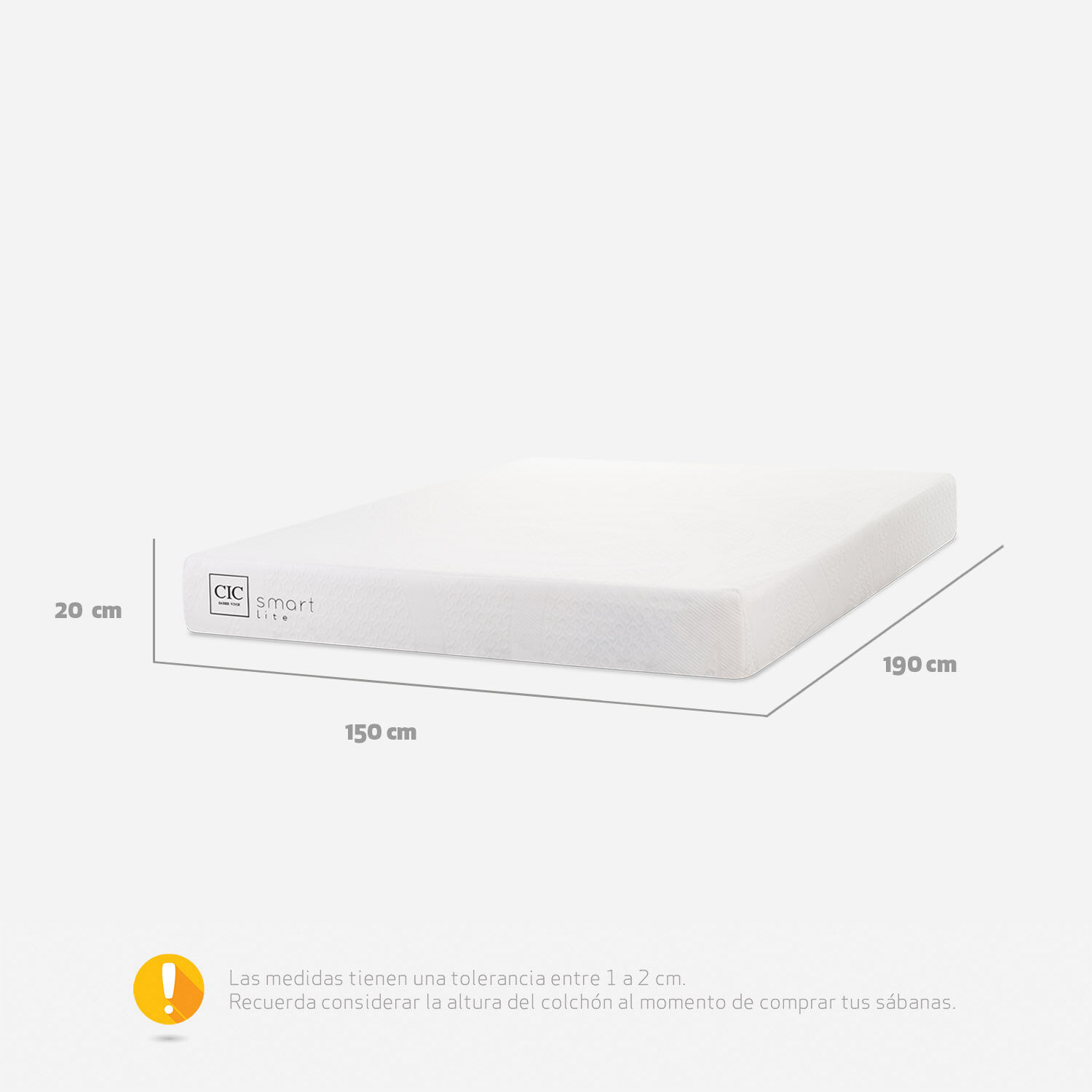 Colch&oacute;n 2 Plazas Smart Lite 150 x 190