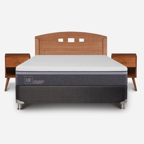 Box Spring 2 Plazas Ortopedic Advance Base Normal 5 Zonas + Set Gales