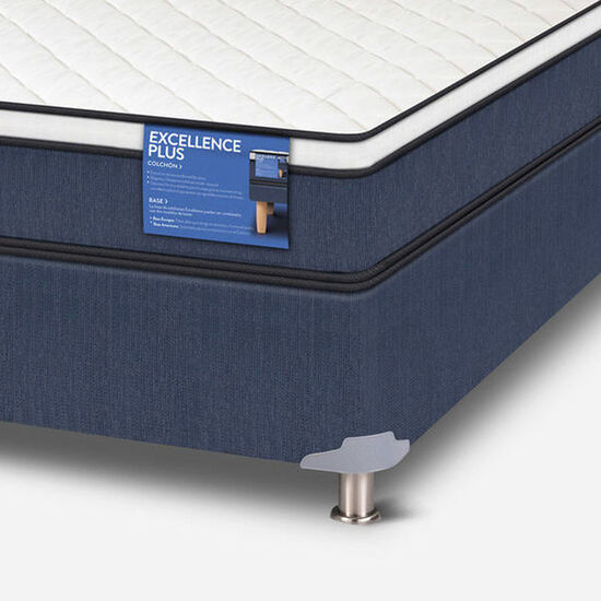 Cama Americana 2 Plazas Excellence Plus Base Dividida + Set Villarrica