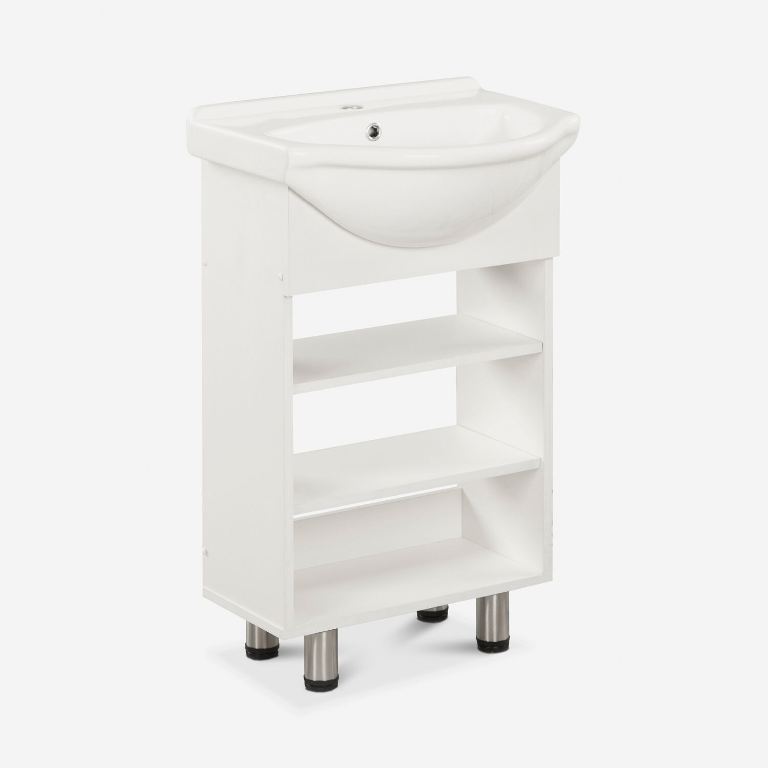 Vanitorio 2 Repisas 4 Patas Cannes Blanco 50 Cm.