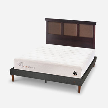 Cama Europea Curve 2 Plazas Cocopedic + Respaldo Torino Chocolate