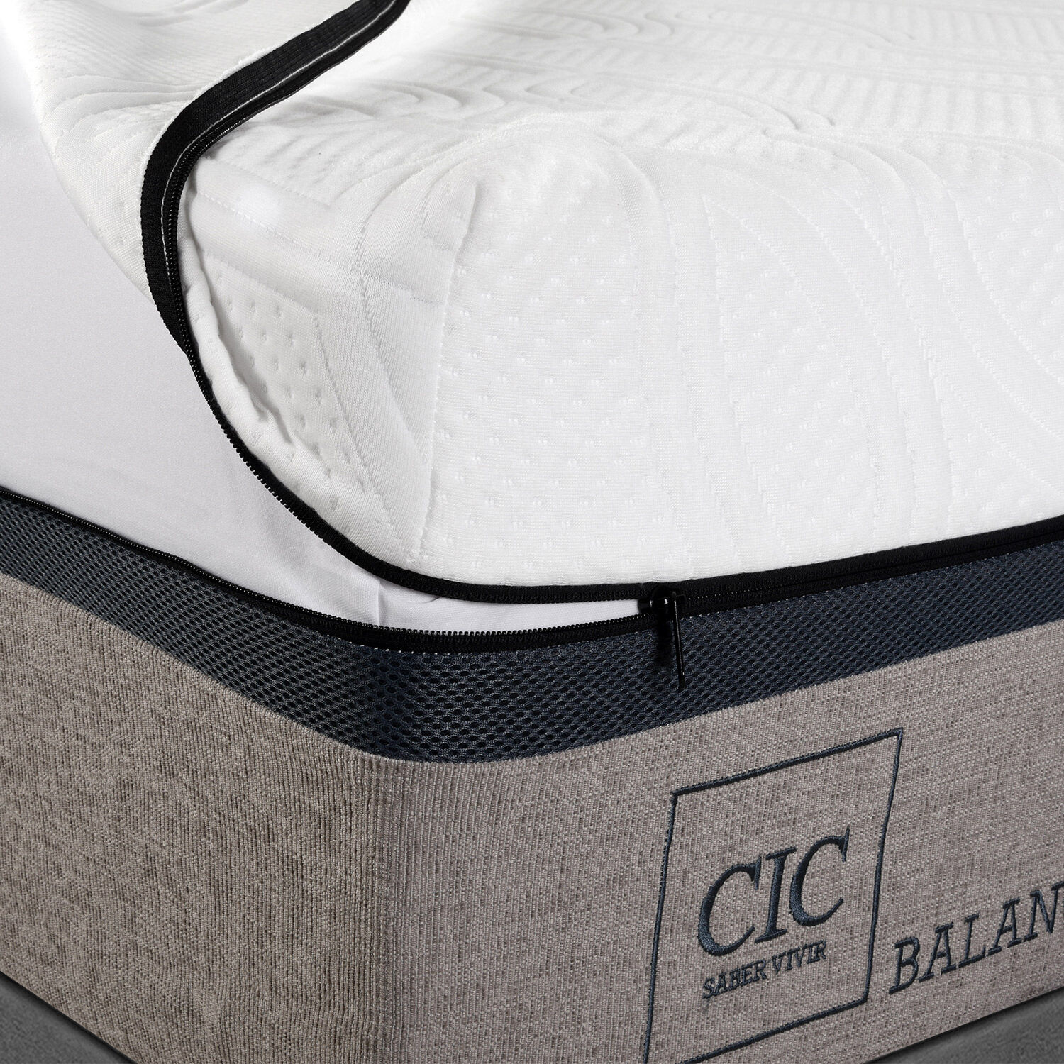 Cama Europea 2 Plazas Balance Base Dividida + Respaldo Dublín Chocolate