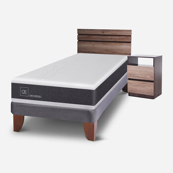 Cama Europea 1.5 Plazas Ortopedic + Set Ares