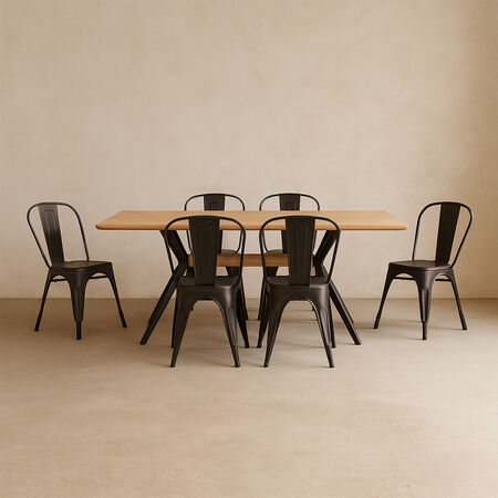 Comedor 6 Sillas Tolix Cross