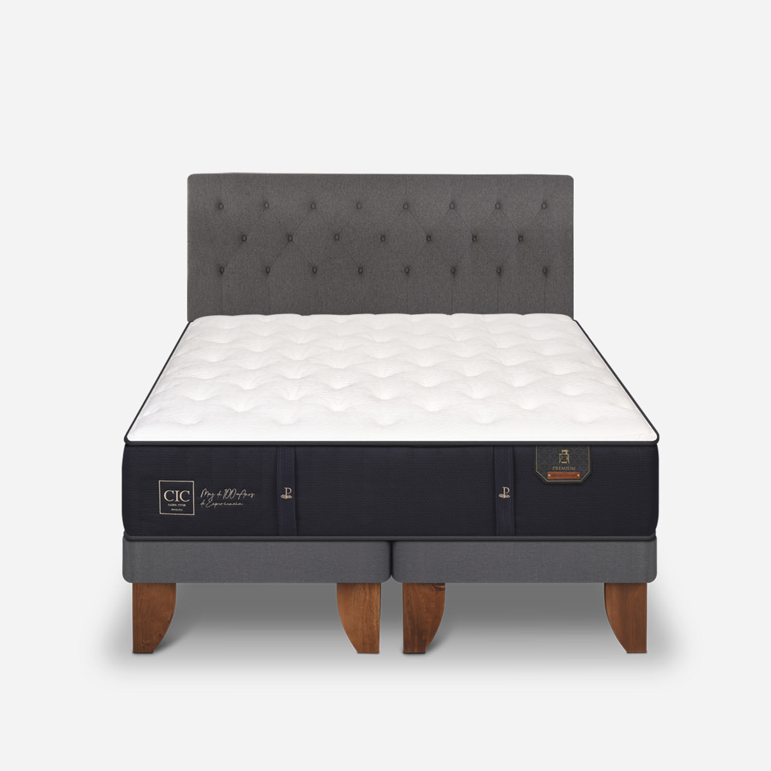 Cama Europea King Premium + Respaldo Kavery