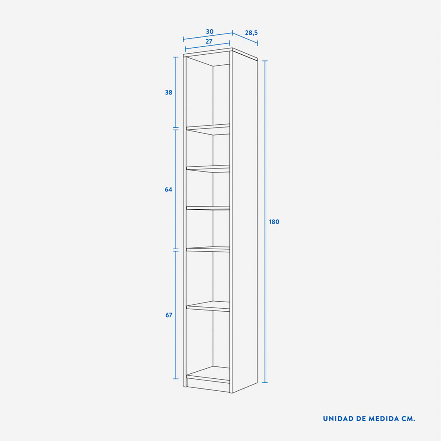 Estante de Baño 2 Puertas Blanco Olmo