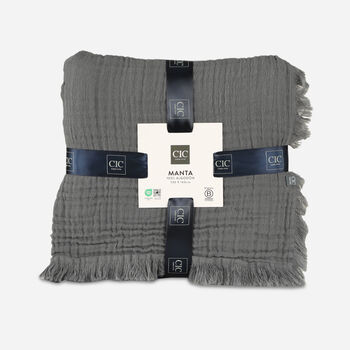 Manta Algod&oacute;n Gris