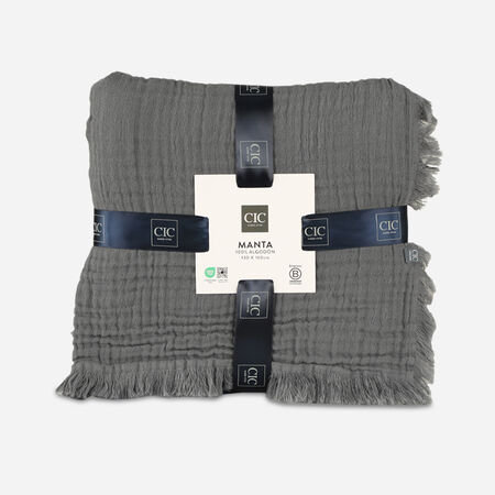 Manta Algod&oacute;n Gris