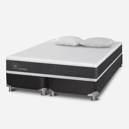 Box Spring King Ortopedic 5 Zonas + Almohadas