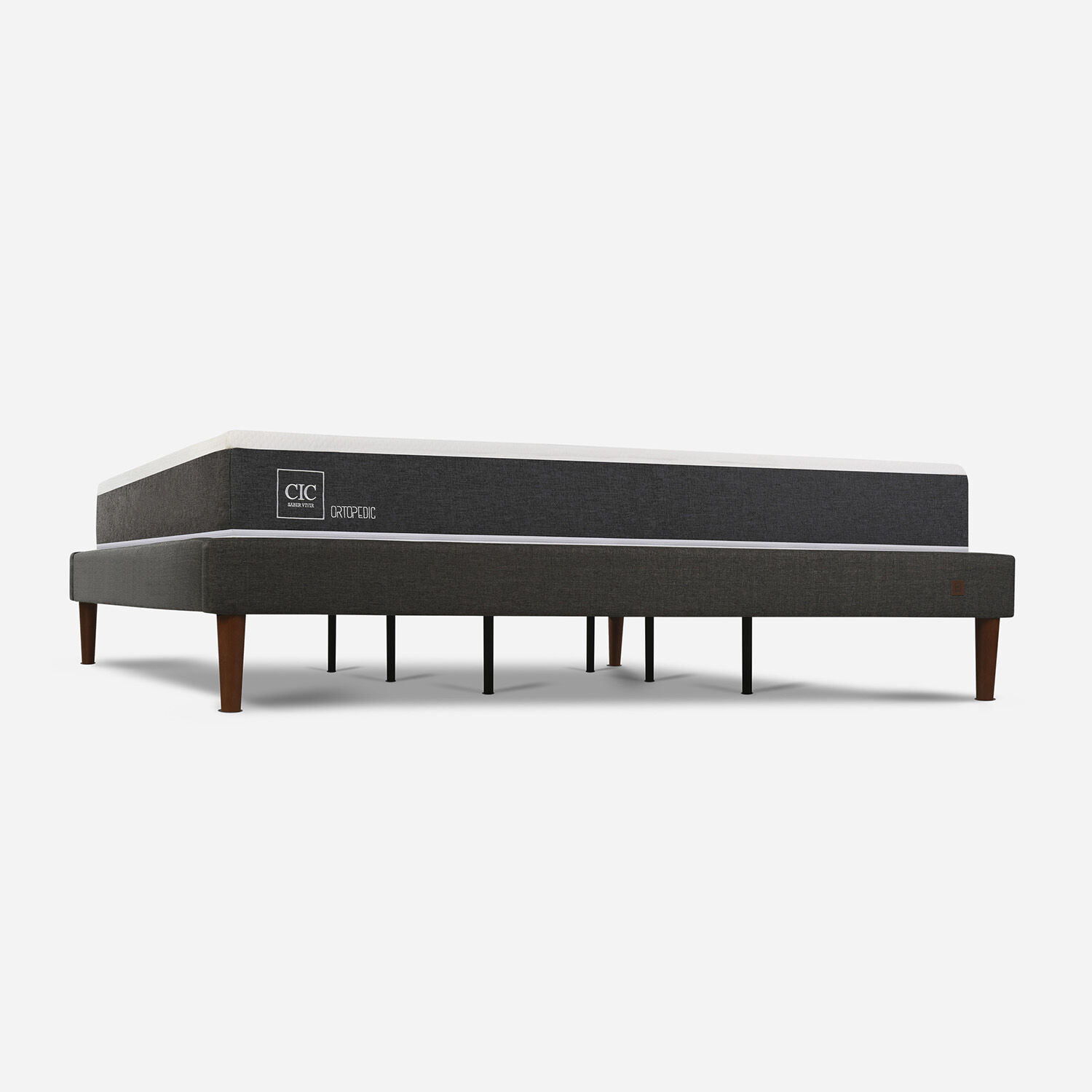 Cama Europea Curve King Ortopedic + Almohadas + Plum&oacute;n