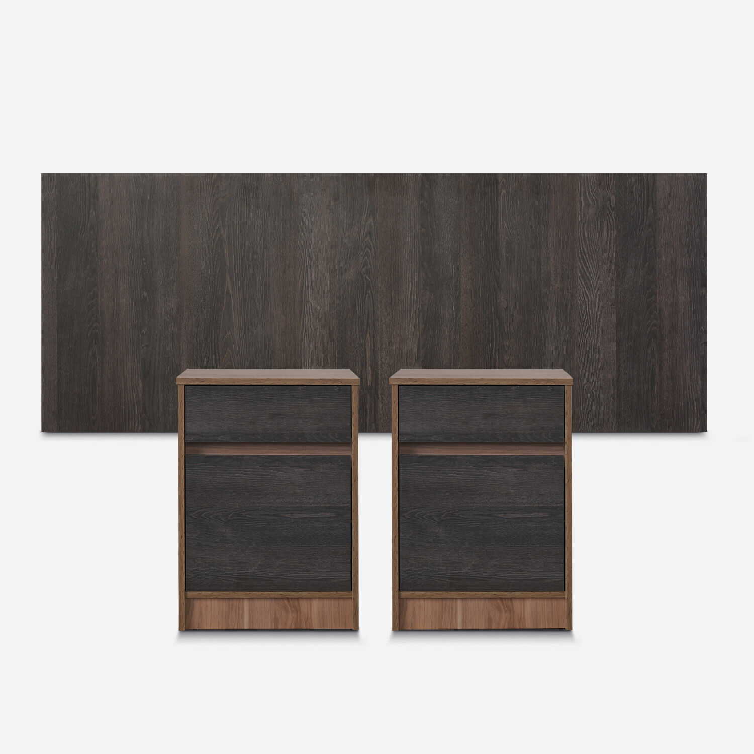 Respaldo 2 Plazas Espresso + Veladores