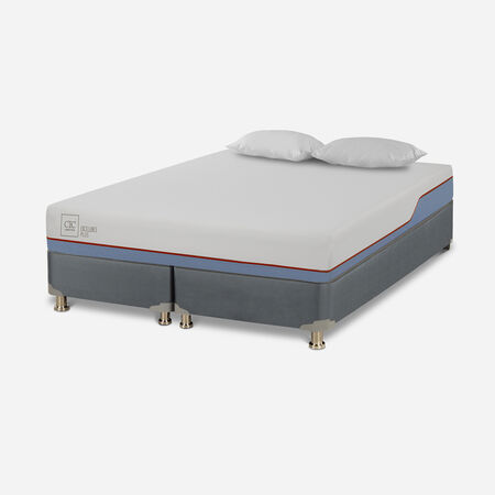 Cama Americana 2 Plazas Excellence Plus Base Dividida + Almohadas