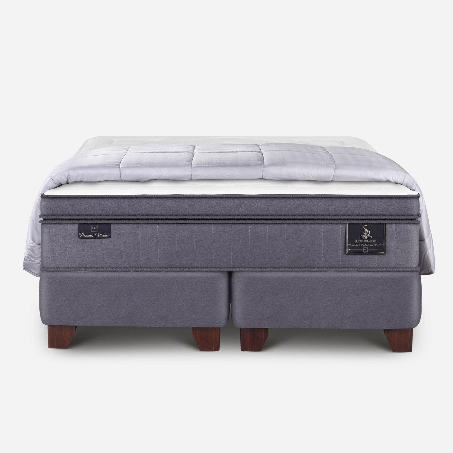 Box Spring King Super Premium + Plum&oacute;n