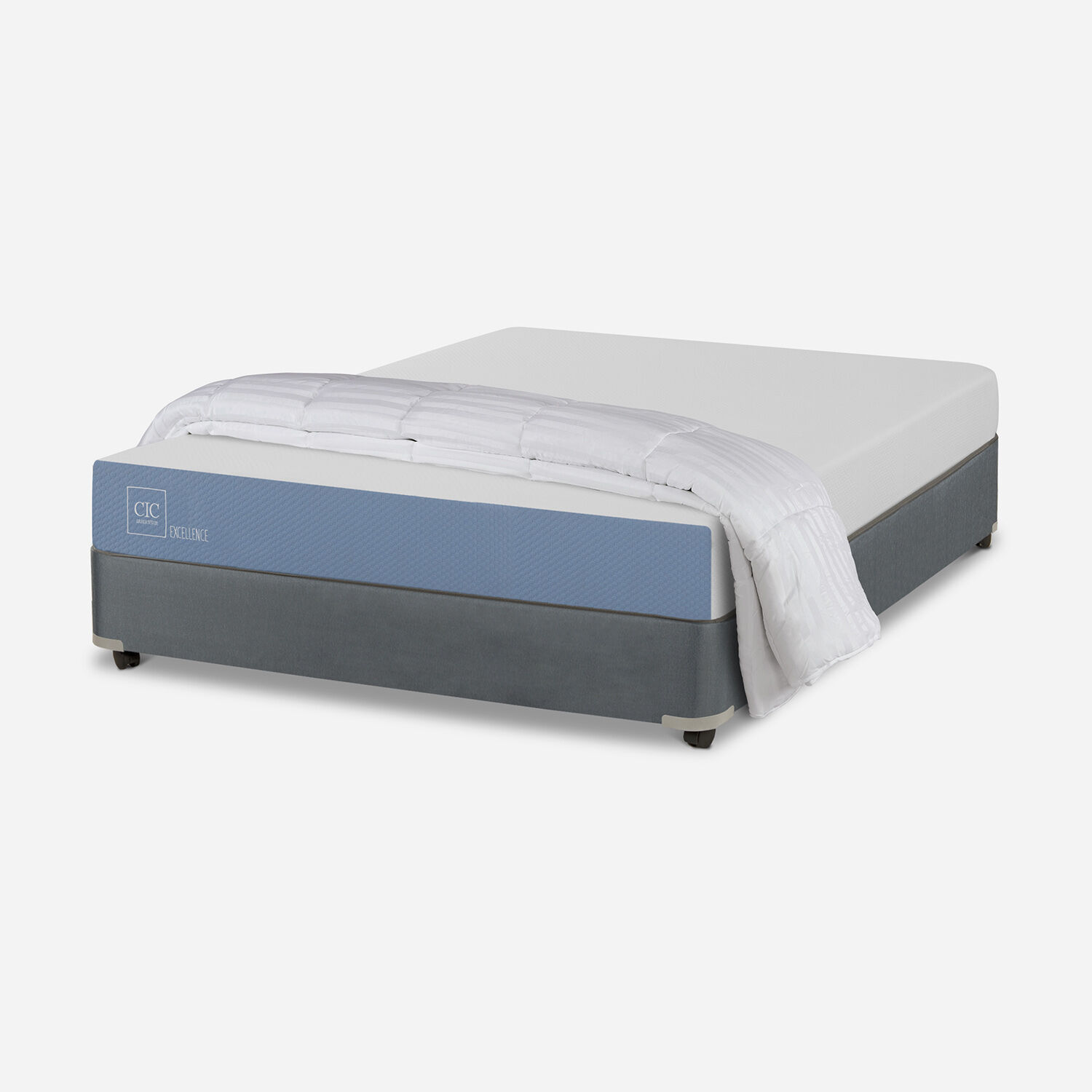 Cama Americana 2 Plazas Excellence + Plum&oacute;n