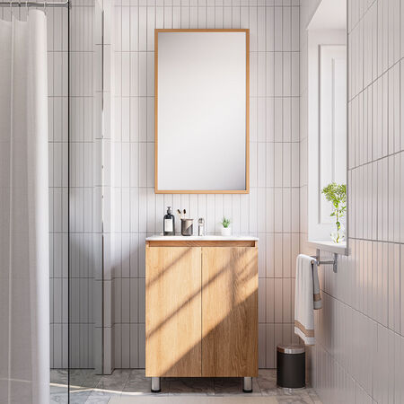 Vanitorio 2 Puertas Con Soportes Lisboa Olmo 60 Cm.