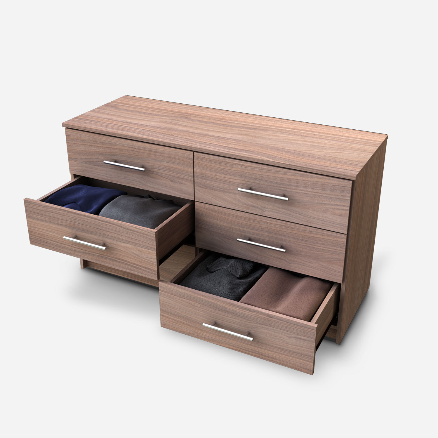 Cómoda 6 Cajones Altair Walnut