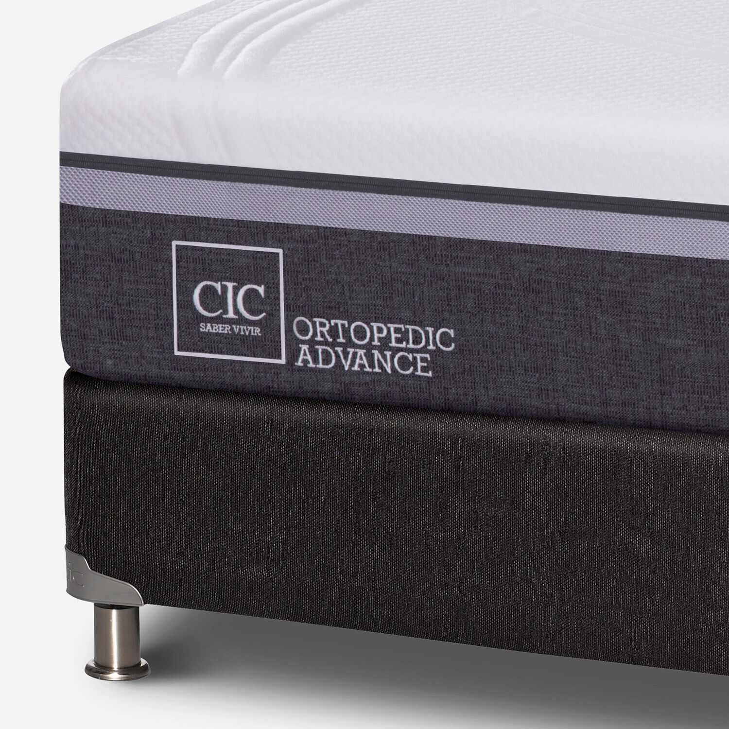 Box Spring 2 Plazas Ortopedic Advance Base Dividida 5 Zonas + Set Espresso