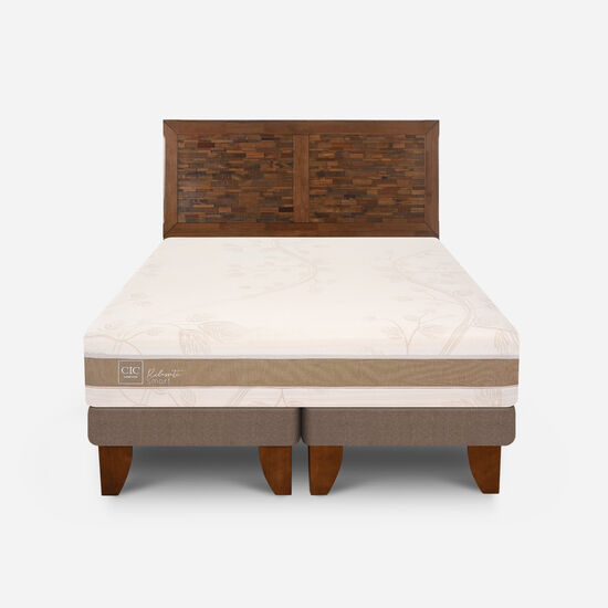 Cama Europea King Rilassati Smart Base Dividida + Respaldo Antique