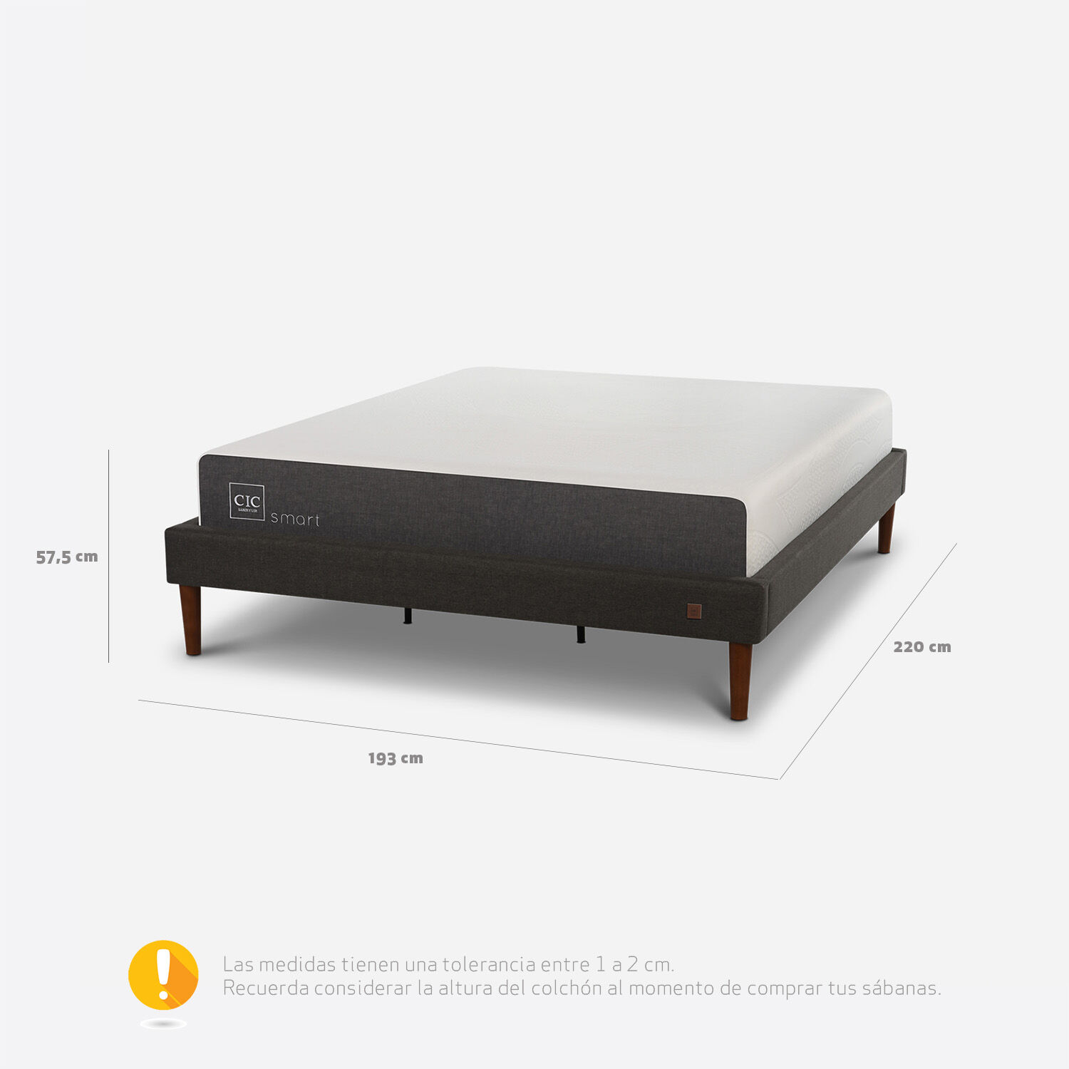 Cama Europea Curve King Smart 