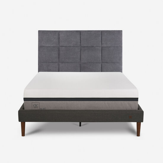 Cama Europea Curve 2 Plazas Balance + Respaldo Támesis