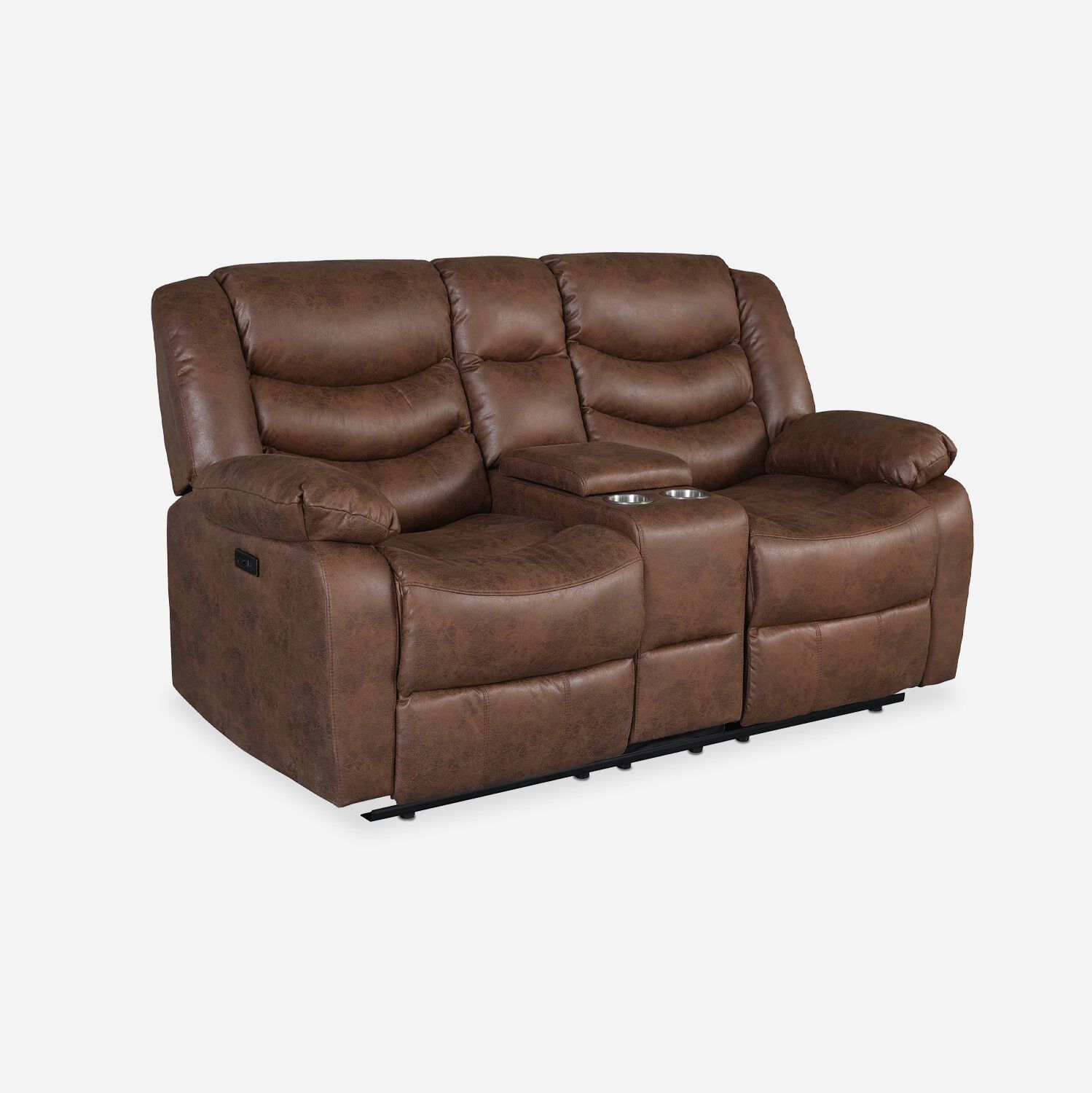 Sofá 2 Cuerpos + Consola Reclinable Eléctrico Domingo