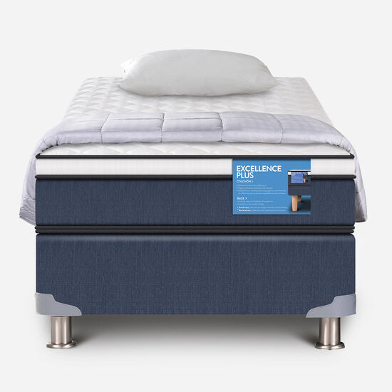 Cama Americana 1 Plaza Excellence Plus + Almohada + Plumón