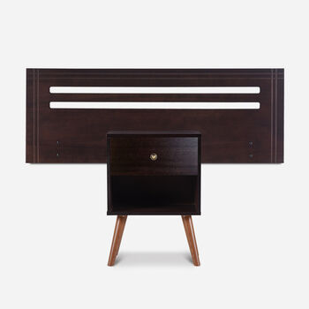 Respaldo Single + Velador M&uacute;nich Chocolate