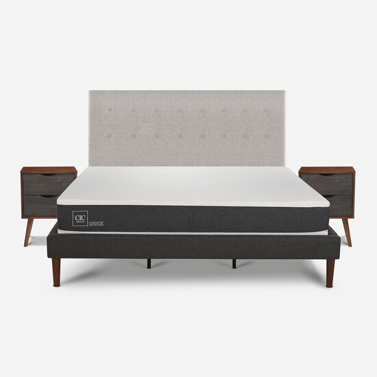 Cama Europea Curve King Ortopedic + Set Tigris