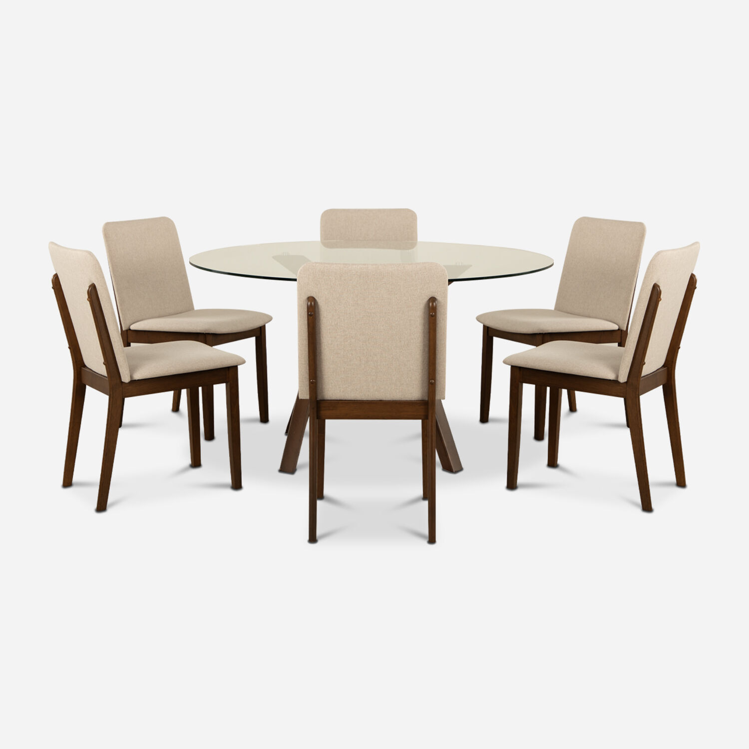 Comedor de Vidrio 6 Sillas Atlanta