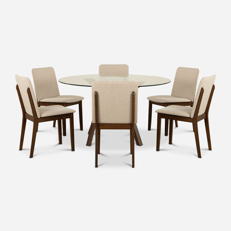 Comedor de Vidrio 6 Sillas Atlanta